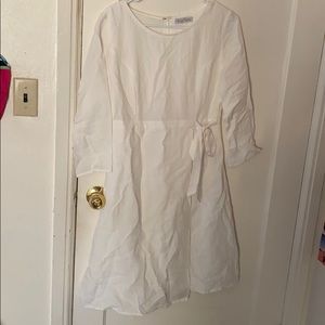white a line dress